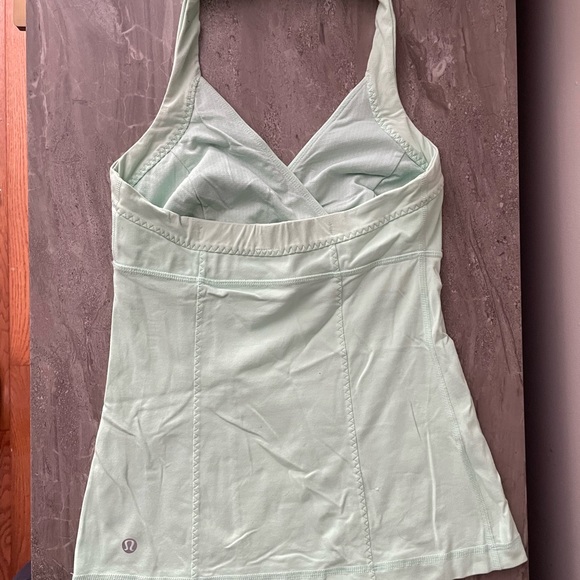 Mint Green Lululemon Halter Top with Built-in Bra - Picture 2 of 3